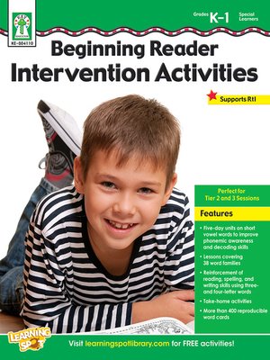 cover image of Beginning Reader Intervention Activities, Grades K - 1